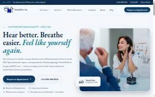 ENT Specialists, Inc. - Plainville website