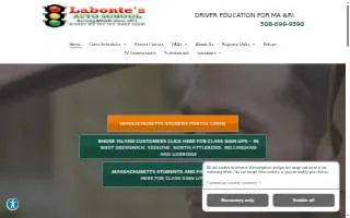 Labonte's Auto School of North Attleborough website