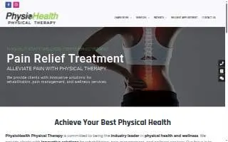 PhysioHealth Physical Therapy of North Attleborough website