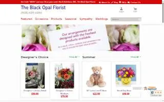 The Black Opal Florist of North Attleborough website
