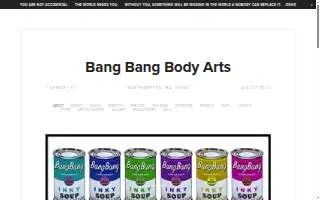 Bang Bang Body Arts LLC website