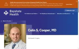 Colin Cooper, MD website