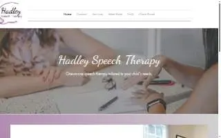 Hadley Speech Therapy of Northampton website