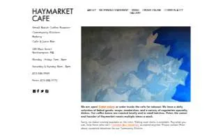 Haymarket Cafe website