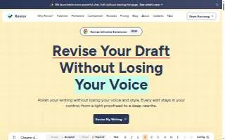 Revise Inc. website