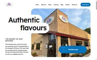 A2b Indian Veg Restaurant - Northborough MA website