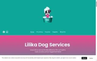 Lilika Dog Services of Northborough website