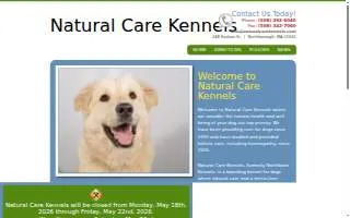 Natural Care Kennels of Northborough website
