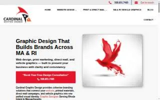 Cardinal Graphic Design of Norton website