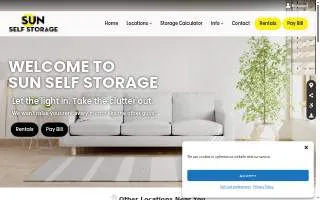 Norton Sun Self Storage website