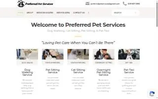 Preferred Pet Services of Norton website