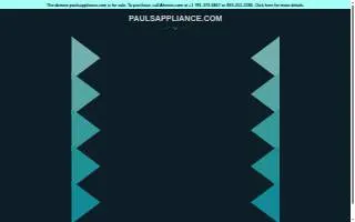 Paul's Appliance Service of Norwell website