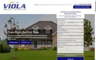 Viola Roofing & Contracting website