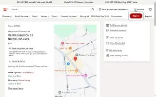 Walgreens Pharmacy of Norwell website