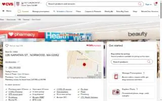 CVS Pharmacy of Norwood website