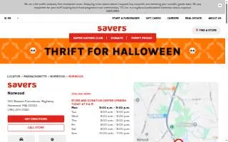 Savers of Norwood website