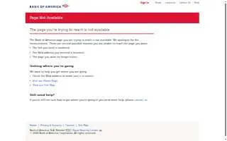 Bank of America ATM website