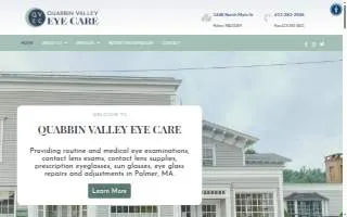 Quabbin Valley Eye Care website