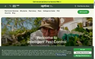 Aptive Pest Control of Peabody website