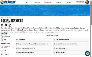City of Peabody Social Services Department website