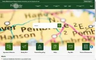 Pembroke Town Clerk's Office website