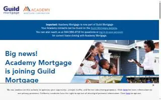 Academy Mortgage of Greenfield website