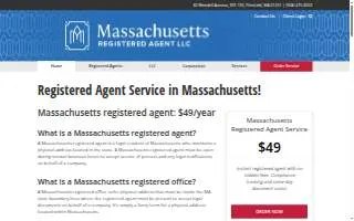 Massachusetts Registered Agent LLC website