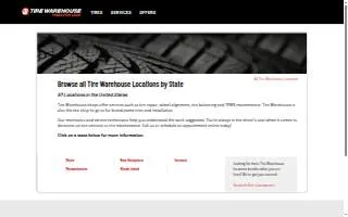 Tire Warehouse of Keene website