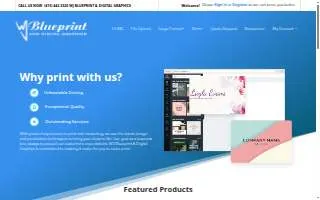W J Blueprint & Digital Graphics website