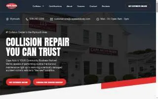 Cape Auto Body Collision Center of Plymouth website
