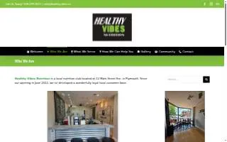 Healthy Vibes Nutrition website