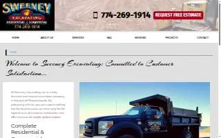 Sweeney Excavating Corp. website