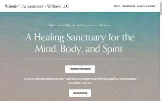 Waterfront Acupuncture + Wellness, LLC website