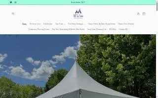 BZ Tent Rentals of Quincy website