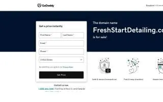 Fresh Start Detailing of Quincy website