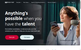 Robert Half Recruiters & Employment Agency website