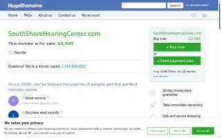 South Shore Hearing Center of Quincy website