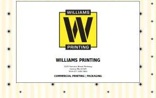 Williams Printing website