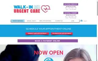 Walk In MD Clinic Urgent Care of Randolph website