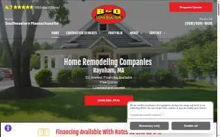 B & D Construction Co., Inc. website
