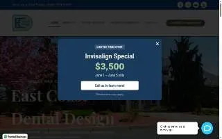 East Coast Dental Design website