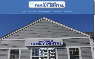 Raynham Family Dental website