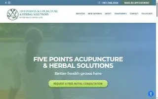 Five Points Acupuncture & Herbal Solutions website