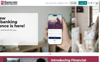 Hanscom Federal Credit Union of Reading website