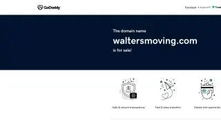 Walter's Moving Company LLC of Reading website