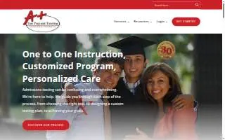 A Plus Tutoring of Revere website