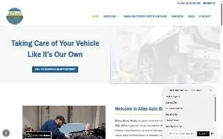 Atlas Auto Body website