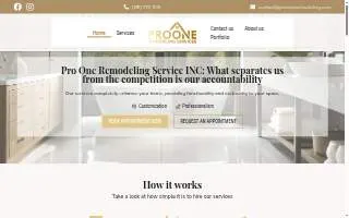 Pro One Remodeling Services of Revere website