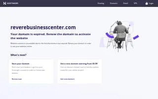 Revere Business Center website