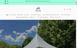 BZ Tent Rentals of Rockland website